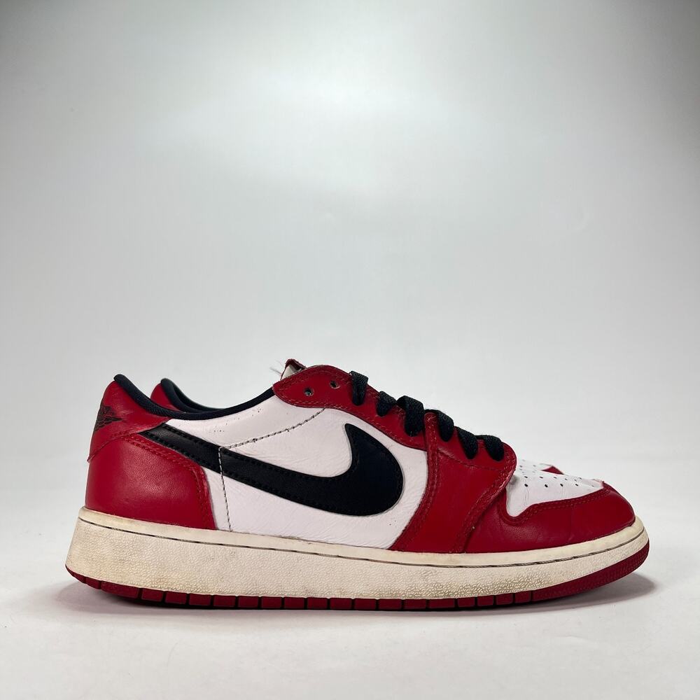 Air Jordan 1 Retro Low OG Red White Black Athletic Shoes Sneakers Youth Size 6Y